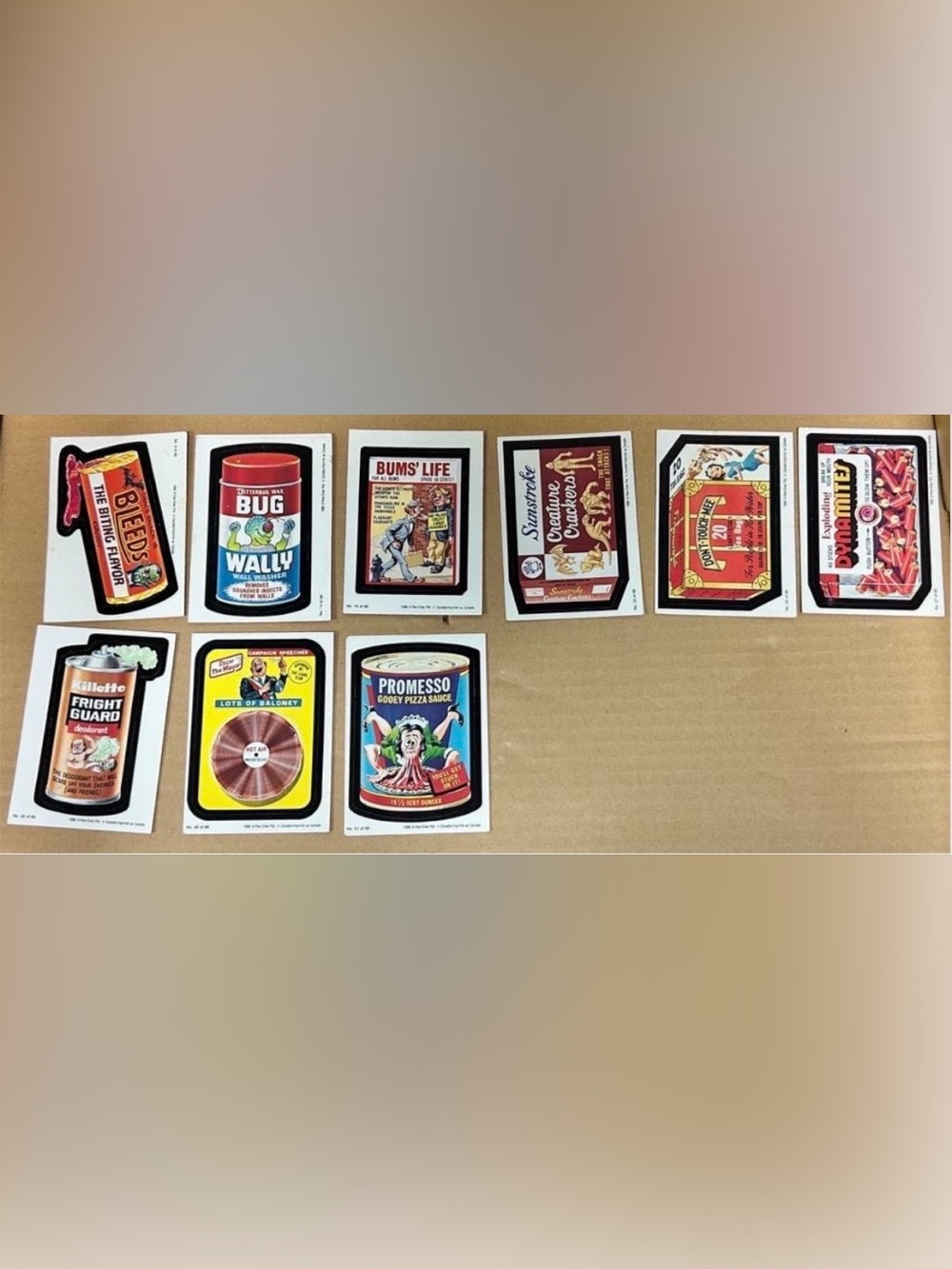 1980's Wacky Packages Stickers from Series 4 by O PEE CHEE